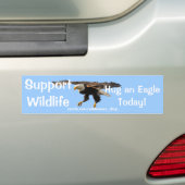 BALD EAGLE Wildlife Supporter おもしろい Bumperシール バンパーステッカー (車上)