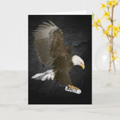 Bald Eagle with 2026 Graduation Diploma カード (黄色い花)