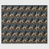 Bald Eagle With a Football and Helmet ラッピングペーパー (フラット)