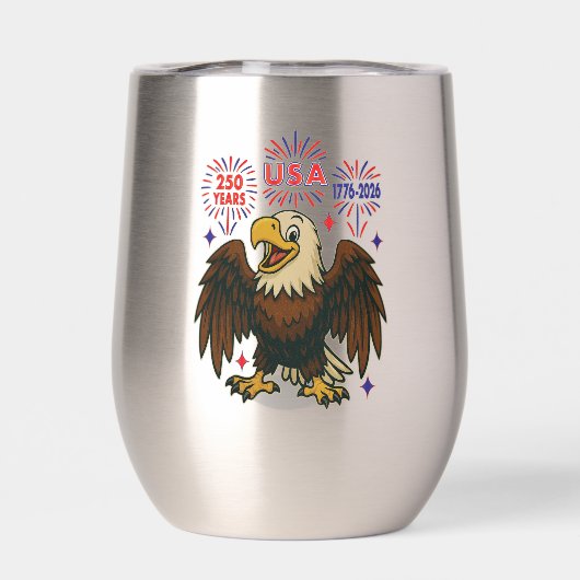 Bald Eagle with Fireworks- USA 250年1776-2026 (背面)