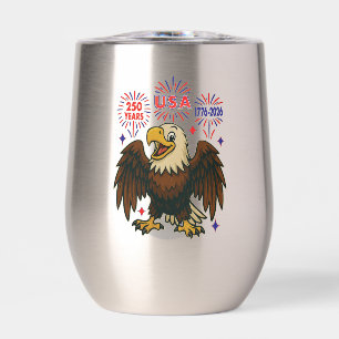 Bald Eagle with Fireworks- USA 250年1776-2026