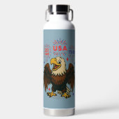 Bald Eagle with Fireworks- USA 250年1776-2026 ウォーターボトル (正面)