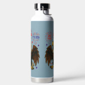 Bald Eagle with Fireworks- USA 250年1776-2026 ウォーターボトル (左面)