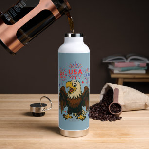 Bald Eagle with Fireworks- USA 250年1776-2026 ウォーターボトル