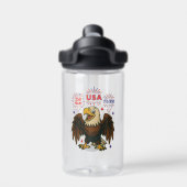 Bald Eagle with Fireworks- USA 250年1776-2026 ウォーターボトル (背面)