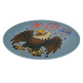 Bald Eagle with Fireworks- USA 250年1776-2026 カッティングボード (角)
