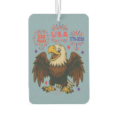 Bald Eagle with Fireworks- USA 250年1776-2026 カーエアーフレッシュナー (裏面)