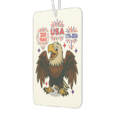 Bald Eagle with Fireworks- USA 250年1776-2026 カーエアーフレッシュナー (左)