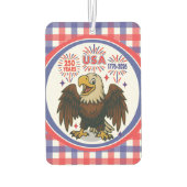 Bald Eagle with Fireworks- USA 250年1776-2026 カーエアーフレッシュナー (裏面)