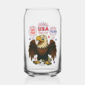 Bald Eagle with Fireworks- USA 250年1776-2026 ガラス缶 (裏面)