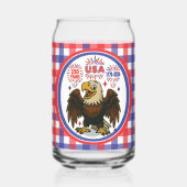 Bald Eagle with Fireworks- USA 250年1776-2026 ガラス缶 (正面)