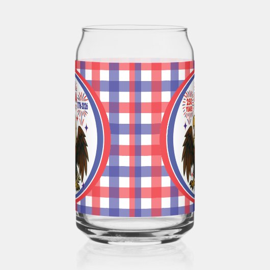 Bald Eagle with Fireworks- USA 250年1776-2026 ガラス缶 (右)