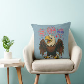Bald Eagle with Fireworks- USA 250年1776-2026 クッション (椅子)