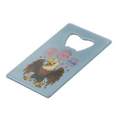 Bald Eagle with Fireworks- USA 250年1776-2026 クレジットカード栓抜き (裏面アングル)