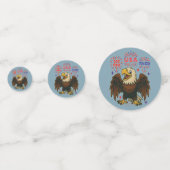 Bald Eagle with Fireworks- USA 250年1776-2026 コンフェッティ (裏面)