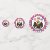Bald Eagle with Fireworks- USA 250年1776-2026 コンフェッティ (正面)