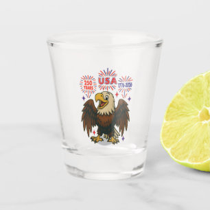 Bald Eagle with Fireworks- USA 250年1776-2026 ショットグラス