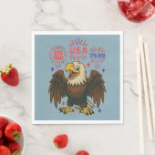 Bald Eagle with Fireworks- USA 250年1776-2026 スタンダードランチョンナプキン (インサイチュ)