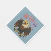 Bald Eagle with Fireworks- USA 250年1776-2026 スタンダードランチョンナプキン (角)