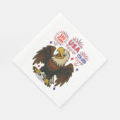 Bald Eagle with Fireworks- USA 250年1776-2026 スタンダードランチョンナプキン (角)
