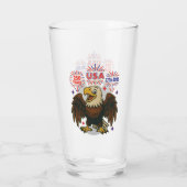 Bald Eagle with Fireworks- USA 250年1776-2026 タンブラーグラス (裏面)