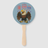 Bald Eagle with Fireworks- USA 250年1776-2026 ハンドファン (裏面)