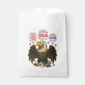 Bald Eagle with Fireworks- USA 250年1776-2026 フェイバーバッグ (正面)