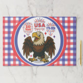Bald Eagle with Fireworks- USA 250年1776-2026 ペーパーパッド (インサイチュ)