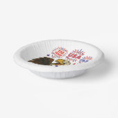 Bald Eagle with Fireworks- USA 250年1776-2026 ペーパーボウル (傾斜あり)