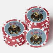 Bald Eagle with Fireworks- USA 250年1776-2026 ポーカーチップ (積み重ね)