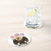 Bald Eagle with Fireworks- USA 250年1776-2026 ラウンドペーパーコースター (インサイチュ)