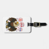 Bald Eagle with Fireworks- USA 250年1776-2026 ラゲッジタグ (正面横)