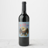 Bald Eagle with Fireworks- USA 250年1776-2026 ワインラベル (正面)