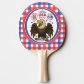 Bald Eagle with Fireworks- USA 250年1776-2026 卓球ラケット (裏面)