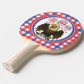 Bald Eagle with Fireworks- USA 250年1776-2026 卓球ラケット (正面アングル)