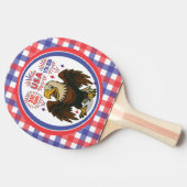 Bald Eagle with Fireworks- USA 250年1776-2026 卓球ラケット (横)