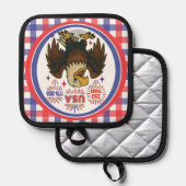 Bald Eagle with Fireworks- USA 250年1776-2026 鍋敷き (正面/裏面)