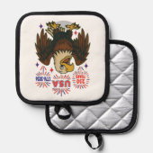 Bald Eagle with Fireworks- USA 250年1776-2026 鍋敷き (正面/裏面)