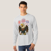 Bald Eagle with Fireworks- USA 250年1776-2026 Tシャツ (正面フル)