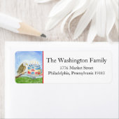 Bald Eagle With Patriotic Cake ラベル (インサイチュ)