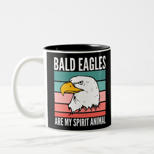 Bald Eagles Are My Spirit Animal ツートーンマグカップ (左)