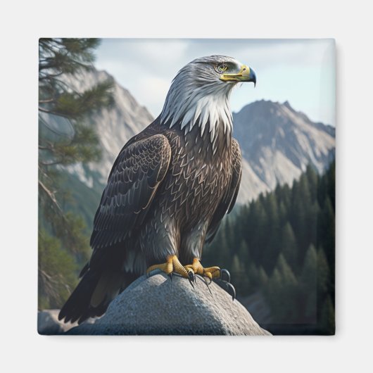 Bald Eagle's Wildlife: Aquila Bird of Prey, Erne マグネット (正面)