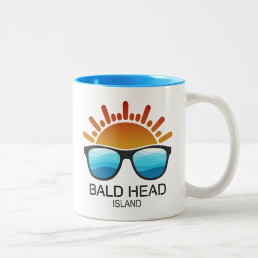 Bald Head Island North Carolina Sunglasses ツートーンマグカップ (右)