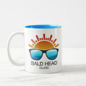 Bald Head Island North Carolina Sunglasses ツートーンマグカップ (左)