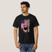 Bald Is Beautiful アメリカ国旗 メンズTシャツ Tシャツ (正面フル)