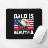 Bald Is Beautiful アメリカ独立記念日 バルーン マウスパッド (マウス)