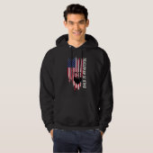 Bald Is Beautiful American Flag Hoodie パーカ (正面フル)
