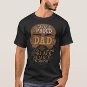 Bald Man African American Dad Bearded Father s Day Tシャツ (正面)