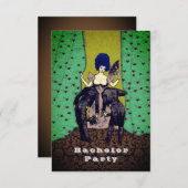 Bald Men – 学士招待状/ RSVP 招待状 (正面/裏面)