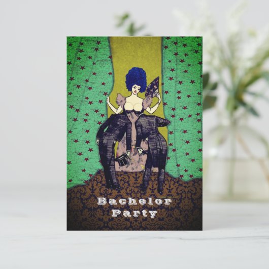 Bald Men – 学士招待状/ RSVP 招待状 (スタンド正面)